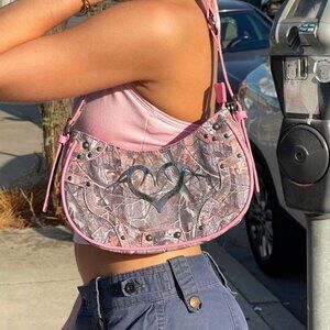 J DAWT Camo & Pink Shoulder Bag